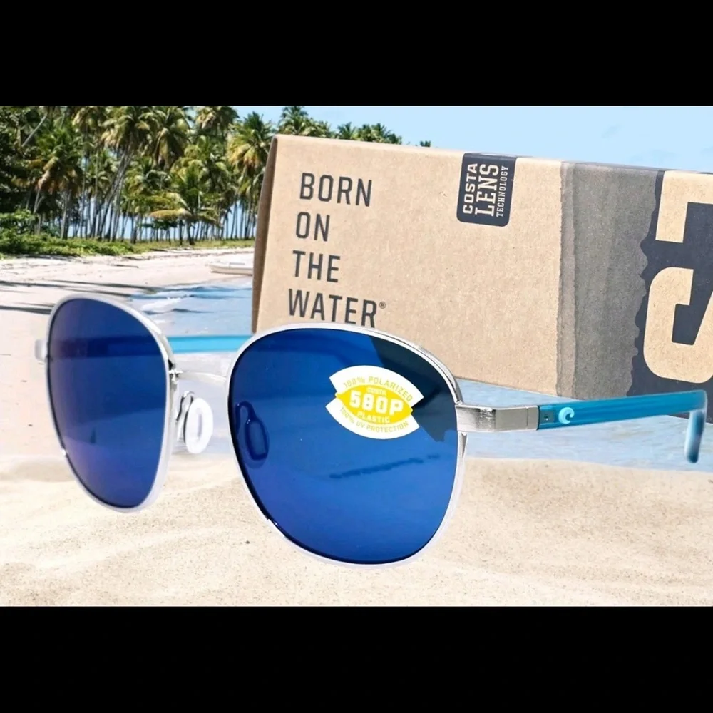 Costa Blue and Silver Sunglasses - Picture 2 of 4